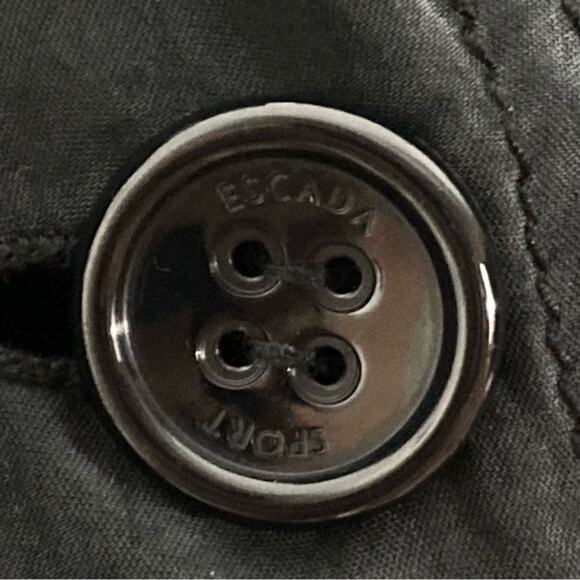 Vintage ESCADA SPORT Blazer Jacket 36~S SILK Black/Grey Pink-Embroidery-Peacock - Picture 8 of 16